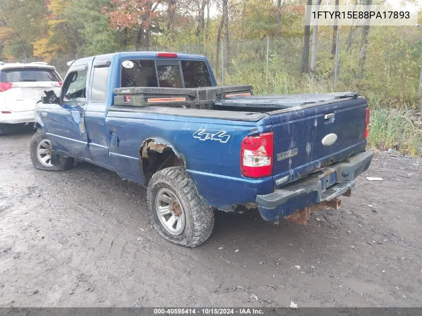 2008 Ford Ranger Fx4 Off-Road/Sport/Xl/Xlt VIN: 1FTYR15E88PA17893 Lot: 40595414