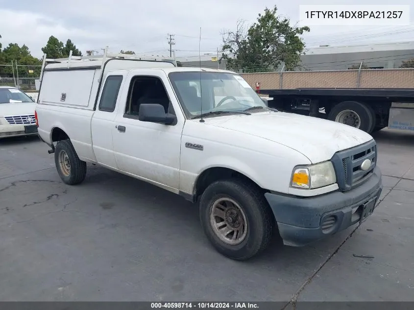 2008 Ford Ranger Xl/Xlt VIN: 1FTYR14DX8PA21257 Lot: 40598714