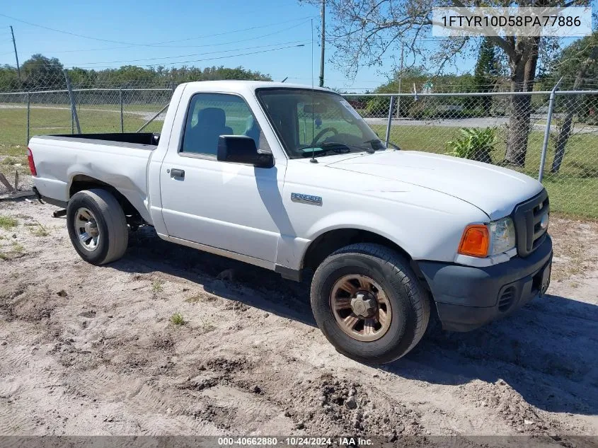 2008 Ford Ranger Xl/Xlt VIN: 1FTYR10D58PA77886 Lot: 40662880