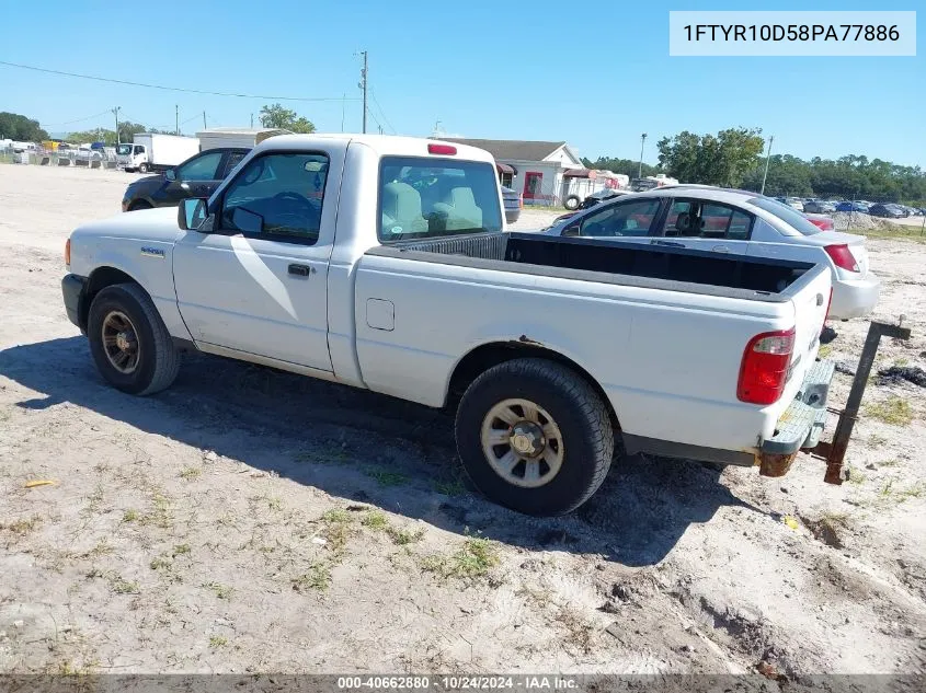 2008 Ford Ranger Xl/Xlt VIN: 1FTYR10D58PA77886 Lot: 40662880