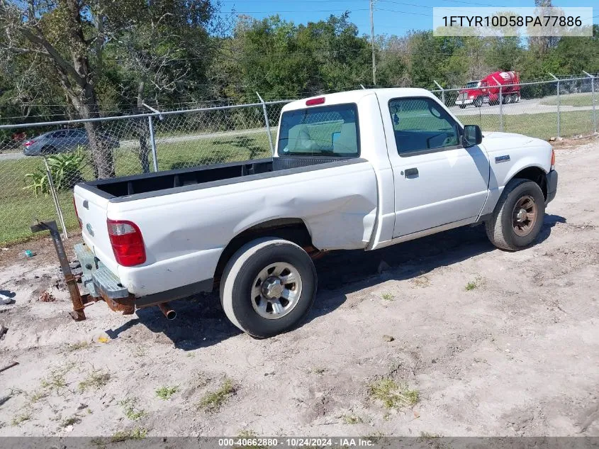 2008 Ford Ranger Xl/Xlt VIN: 1FTYR10D58PA77886 Lot: 40662880