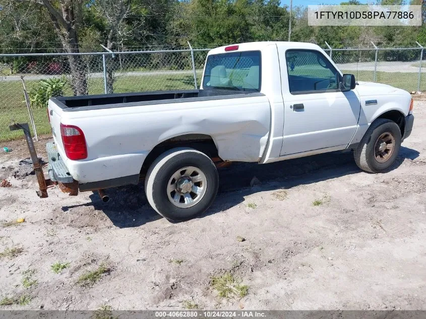 2008 Ford Ranger Xl/Xlt VIN: 1FTYR10D58PA77886 Lot: 40662880