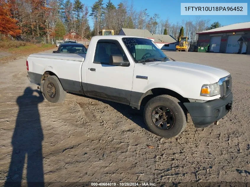 2008 Ford Ranger Sport/Xl/Xlt VIN: 1FTYR10U18PA96452 Lot: 40684019