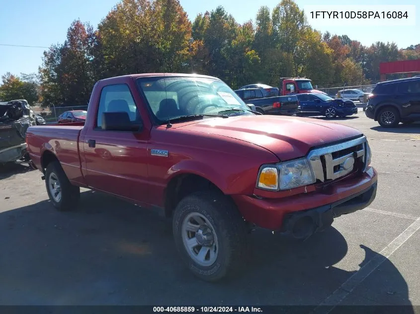 2008 Ford Ranger Xl/Xlt VIN: 1FTYR10D58PA16084 Lot: 40685859