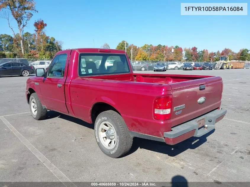 2008 Ford Ranger Xl/Xlt VIN: 1FTYR10D58PA16084 Lot: 40685859