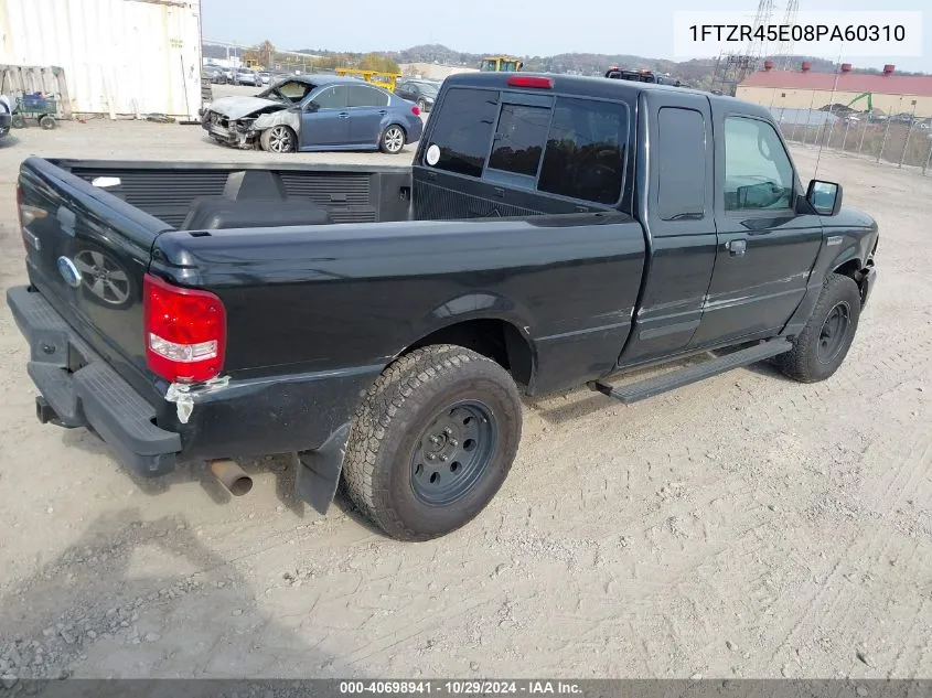 2008 Ford Ranger Fx4 Off-Road/Sport/Xlt VIN: 1FTZR45E08PA60310 Lot: 40698941