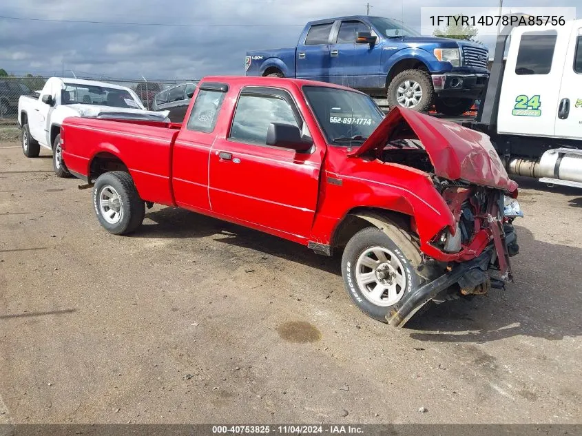 2008 Ford Ranger Xl/Xlt VIN: 1FTYR14D78PA85756 Lot: 40753825