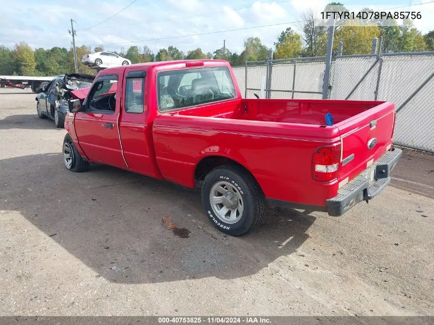 2008 Ford Ranger Xl/Xlt VIN: 1FTYR14D78PA85756 Lot: 40753825