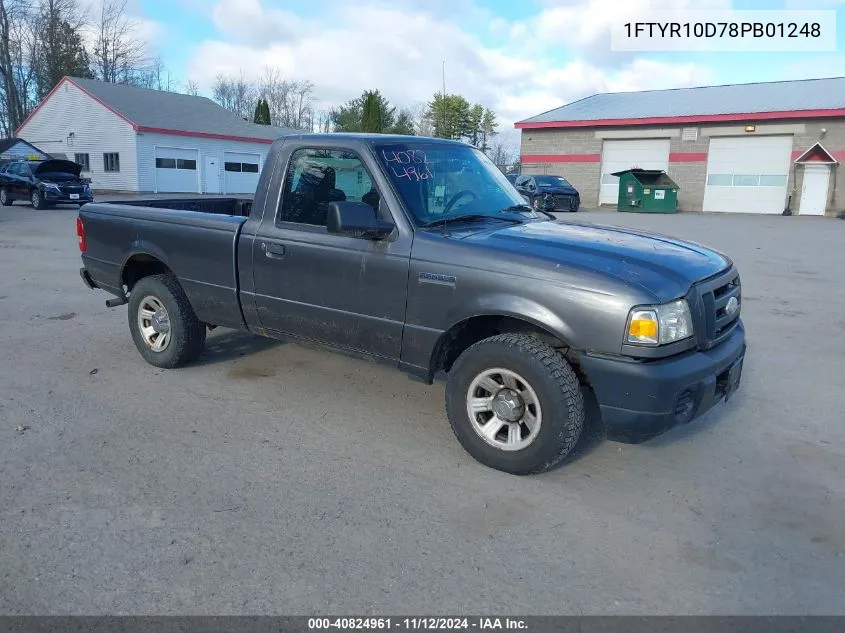 2008 Ford Ranger Xl/Xlt VIN: 1FTYR10D78PB01248 Lot: 40824961