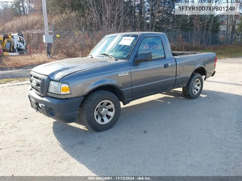 2008 Ford Ranger Xl/Xlt VIN: 1FTYR10D78PB01248 Lot: 40824961