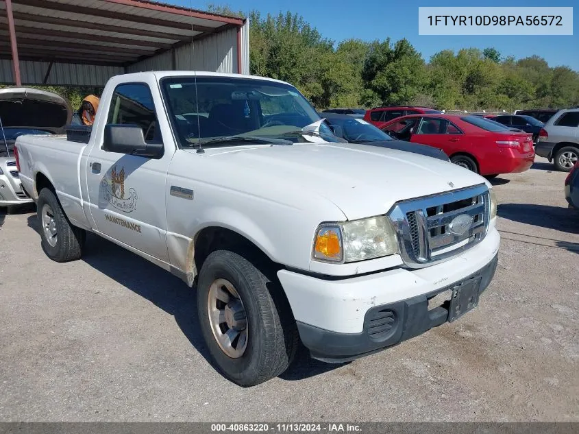 2008 Ford Ranger Xl/Xlt VIN: 1FTYR10D98PA56572 Lot: 40863220