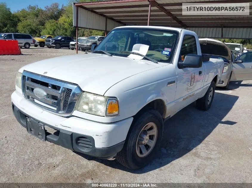 2008 Ford Ranger Xl/Xlt VIN: 1FTYR10D98PA56572 Lot: 40863220