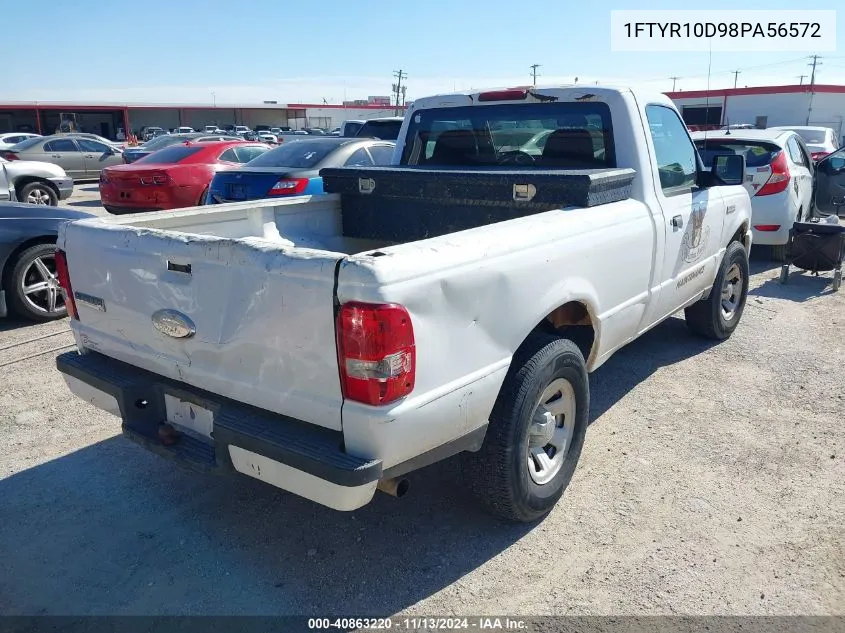 2008 Ford Ranger Xl/Xlt VIN: 1FTYR10D98PA56572 Lot: 40863220