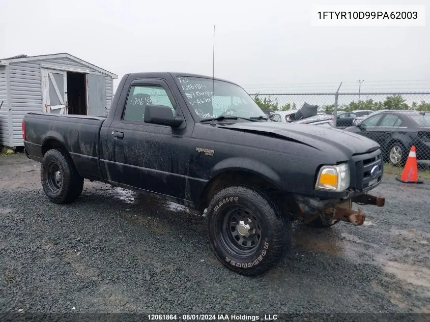 2009 Ford Ranger VIN: 1FTYR10D99PA62003 Lot: 12061864