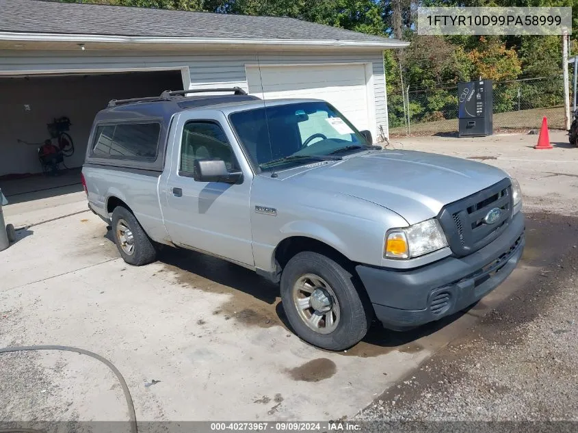 2009 Ford Ranger Sport/Xl/Xlt VIN: 1FTYR10D99PA58999 Lot: 40273967