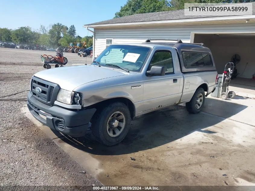 2009 Ford Ranger Sport/Xl/Xlt VIN: 1FTYR10D99PA58999 Lot: 40548909