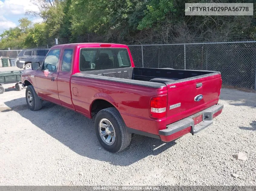 2009 Ford Ranger Xl/Xlt VIN: 1FTYR14D29PA56778 Lot: 40275752