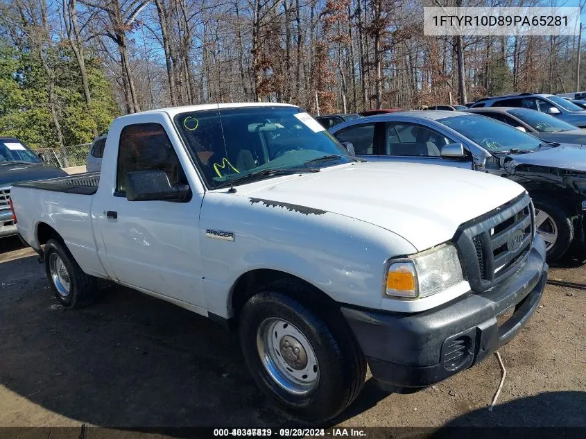 2009 Ford Ranger Xl VIN: 1FTYR10D89PA65281 Lot: 40347819