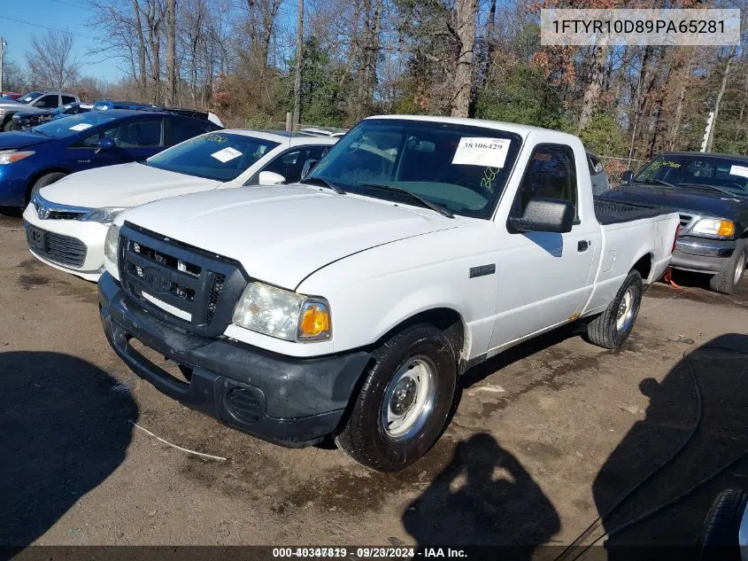 2009 Ford Ranger Xl VIN: 1FTYR10D89PA65281 Lot: 40347819