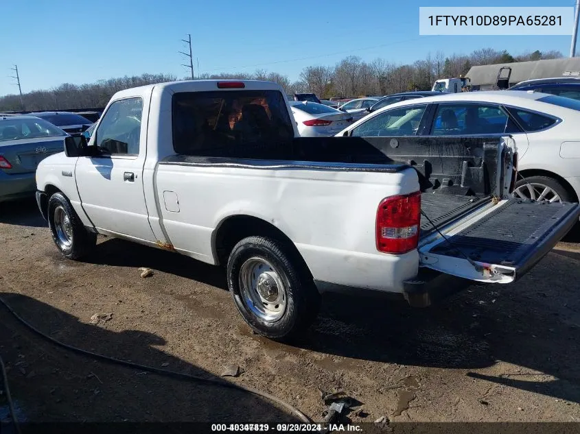 2009 Ford Ranger Xl VIN: 1FTYR10D89PA65281 Lot: 40347819