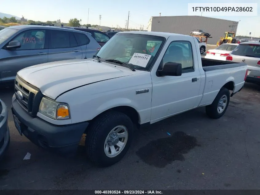 2009 Ford Ranger Sport/Xl/Xlt VIN: 1FTYR10D49PA28602 Lot: 40393524