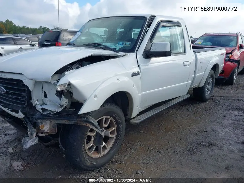 2009 Ford Ranger Fx4 Off-Road/Sport/Xl/Xlt VIN: 1FTYR15E89PA00772 Lot: 40487882