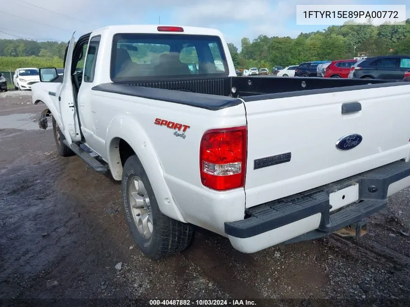 2009 Ford Ranger Fx4 Off-Road/Sport/Xl/Xlt VIN: 1FTYR15E89PA00772 Lot: 40487882