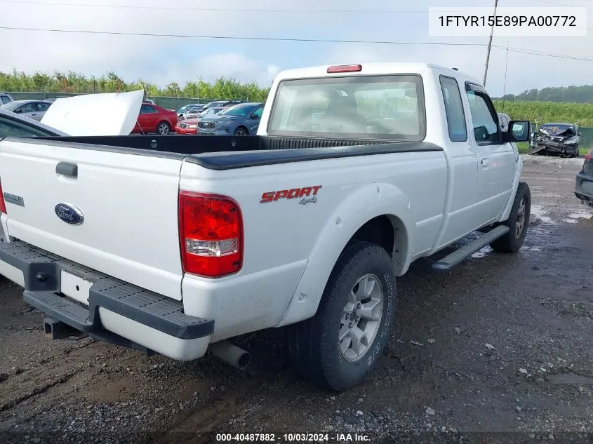 2009 Ford Ranger Fx4 Off-Road/Sport/Xl/Xlt VIN: 1FTYR15E89PA00772 Lot: 40487882