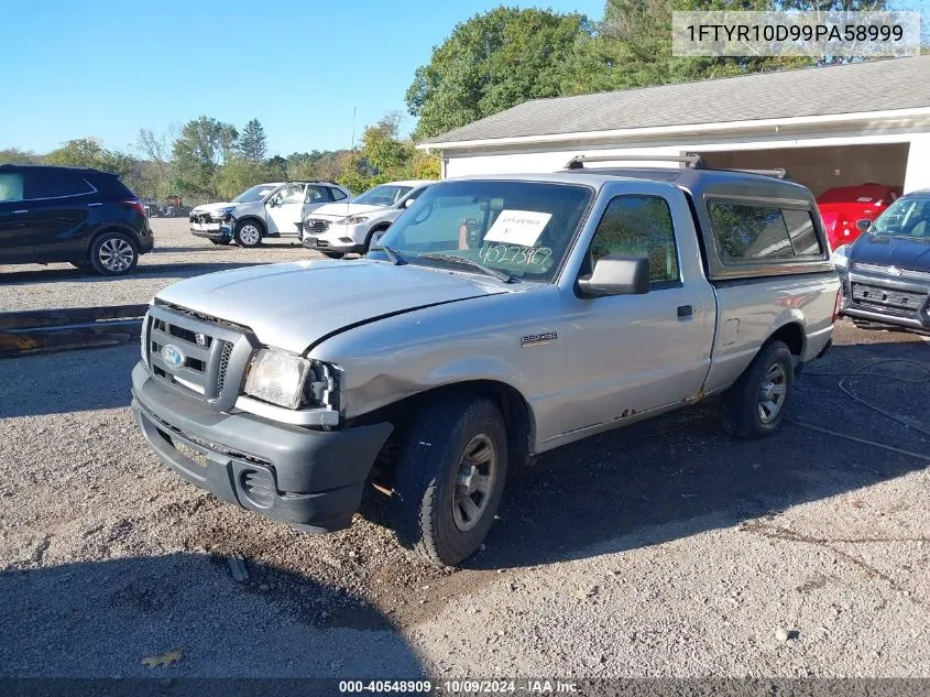 2009 Ford Ranger Sport/Xl/Xlt VIN: 1FTYR10D99PA58999 Lot: 40548909