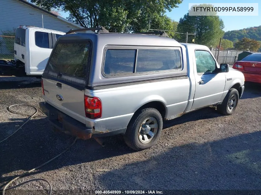 2009 Ford Ranger Sport/Xl/Xlt VIN: 1FTYR10D99PA58999 Lot: 40548909