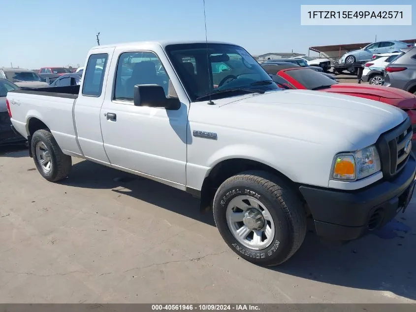 2009 Ford Ranger Super Cab VIN: 1FTZR15E49PA42571 Lot: 40561946