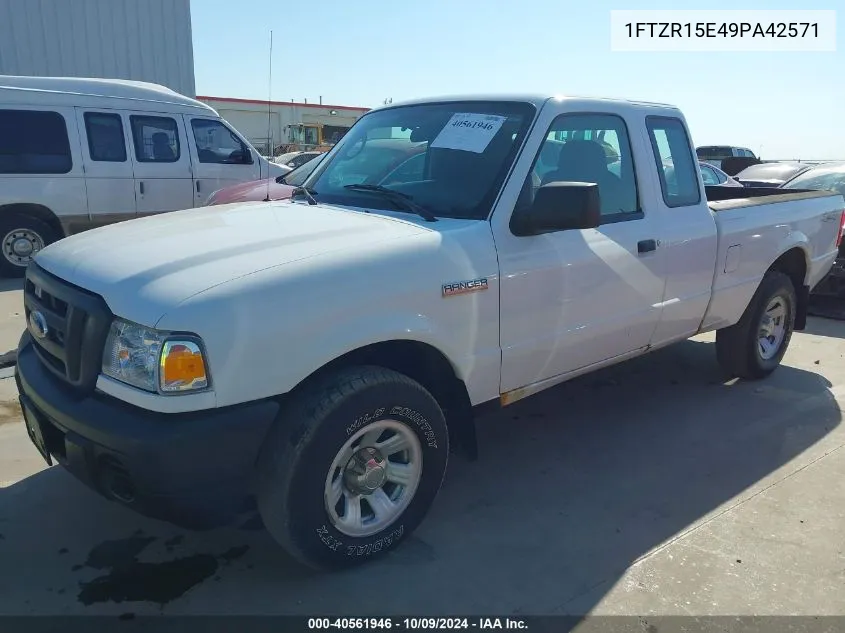 2009 Ford Ranger Super Cab VIN: 1FTZR15E49PA42571 Lot: 40561946