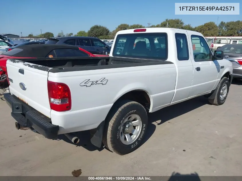 2009 Ford Ranger Super Cab VIN: 1FTZR15E49PA42571 Lot: 40561946