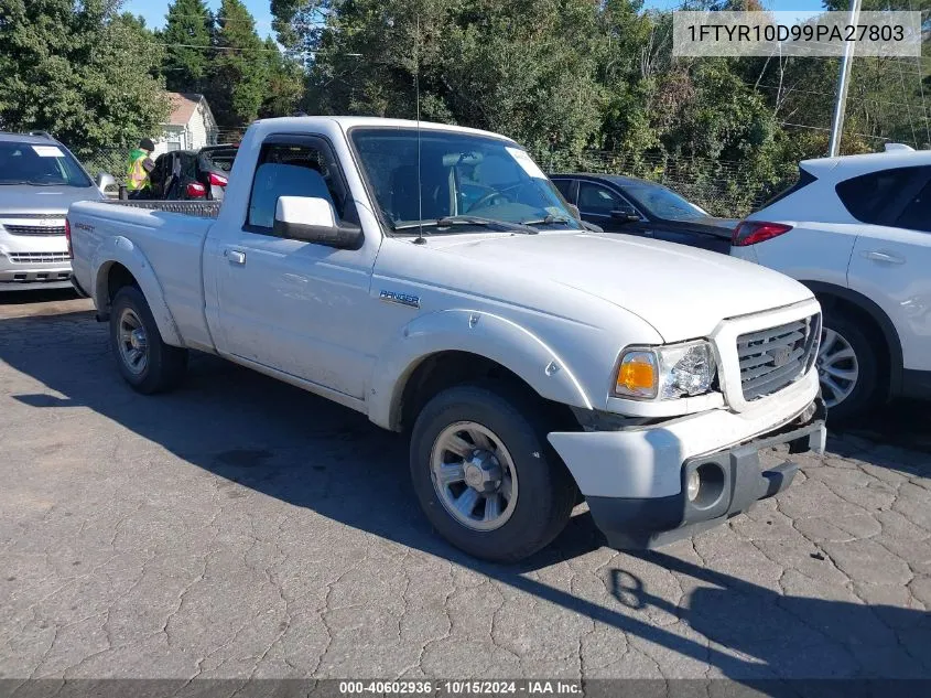 2009 Ford Ranger Sport/Xl/Xlt VIN: 1FTYR10D99PA27803 Lot: 40602936