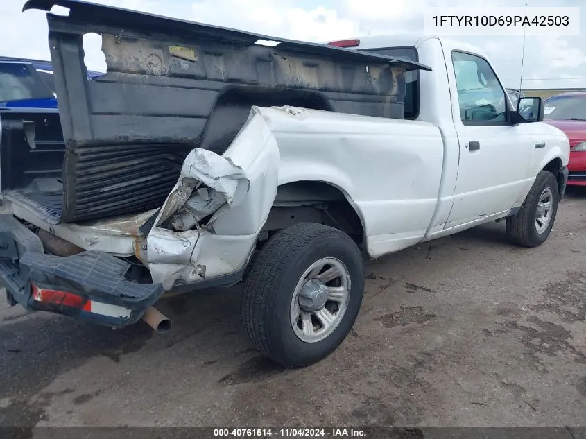 2009 Ford Ranger Xl VIN: 1FTYR10D69PA42503 Lot: 40761514