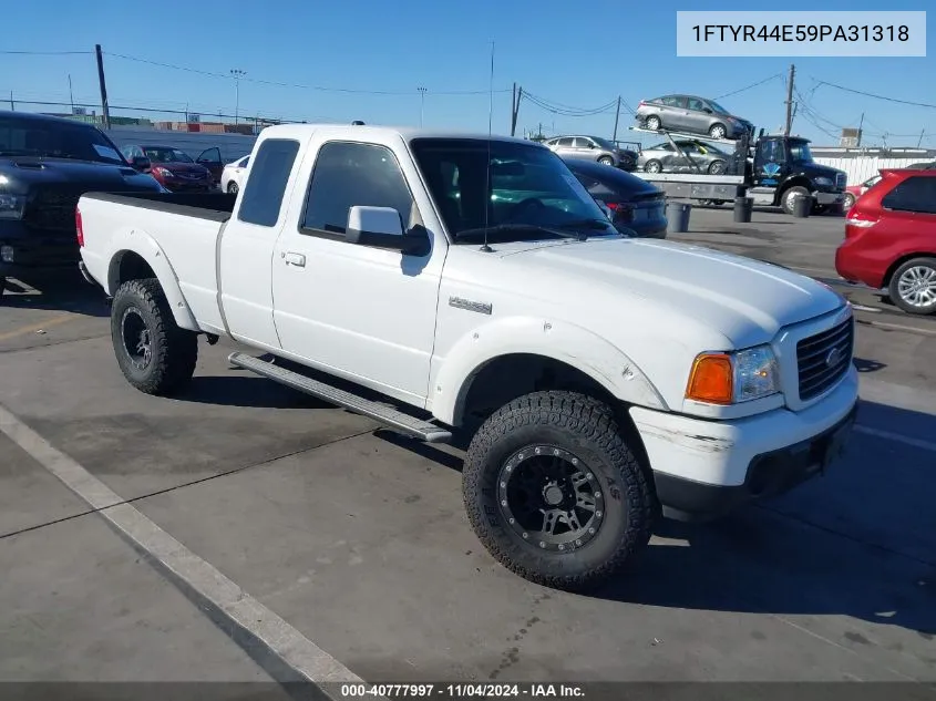 2009 Ford Ranger Sport/Xlt VIN: 1FTYR44E59PA31318 Lot: 40777997