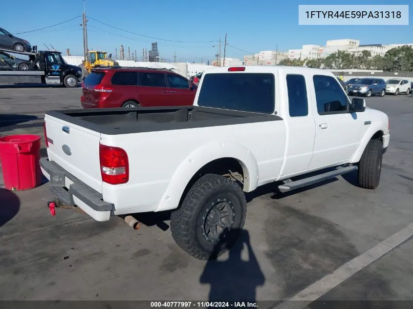 2009 Ford Ranger Sport/Xlt VIN: 1FTYR44E59PA31318 Lot: 40777997