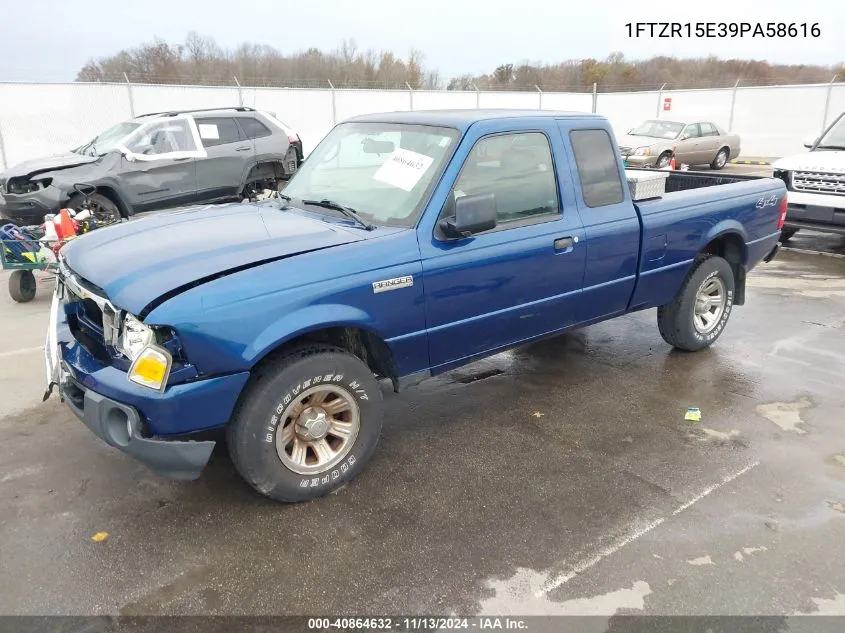 2009 Ford Ranger Fx4 Off-Road/Sport/Xl/Xlt VIN: 1FTZR15E39PA58616 Lot: 40864632