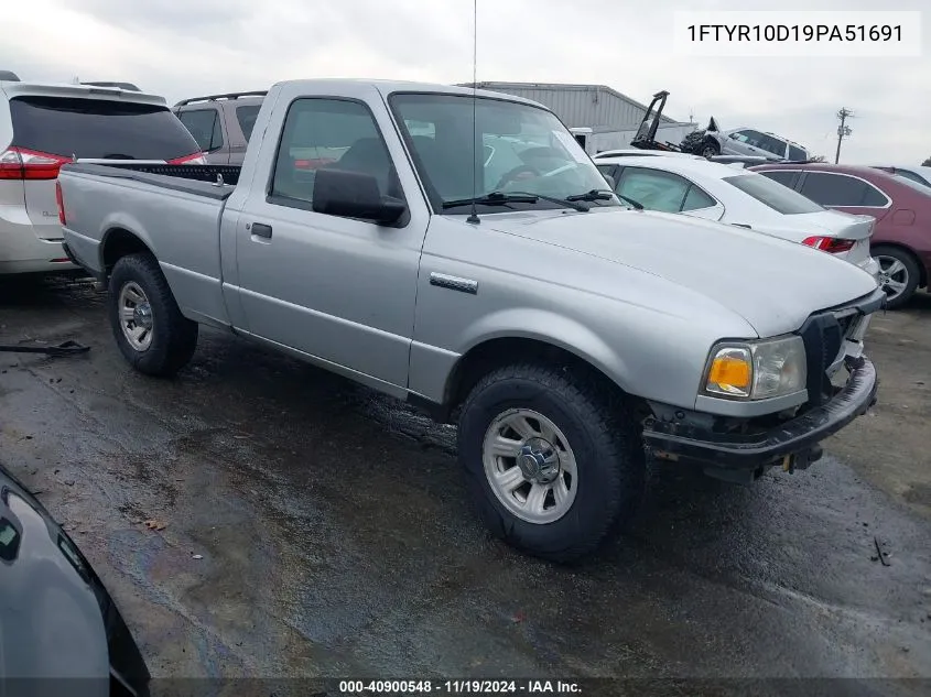 2009 Ford Ranger Xl VIN: 1FTYR10D19PA51691 Lot: 40900548