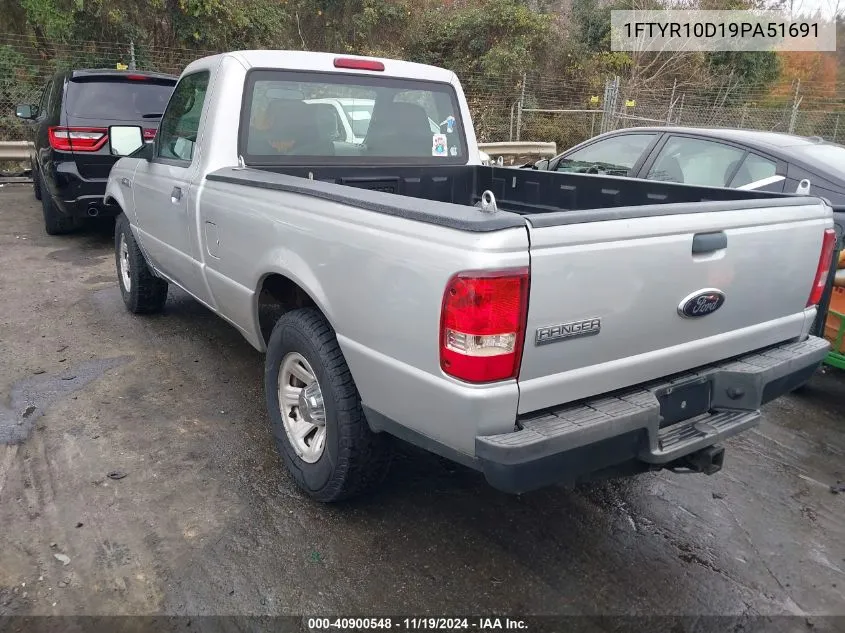 2009 Ford Ranger Xl VIN: 1FTYR10D19PA51691 Lot: 40900548