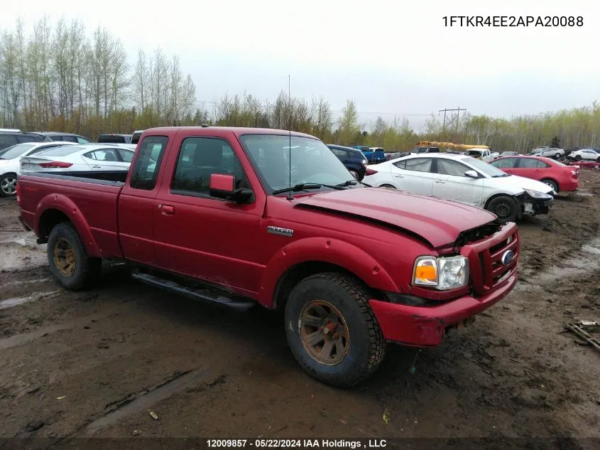 2010 Ford Ranger VIN: 1FTKR4EE2APA20088 Lot: 12009857