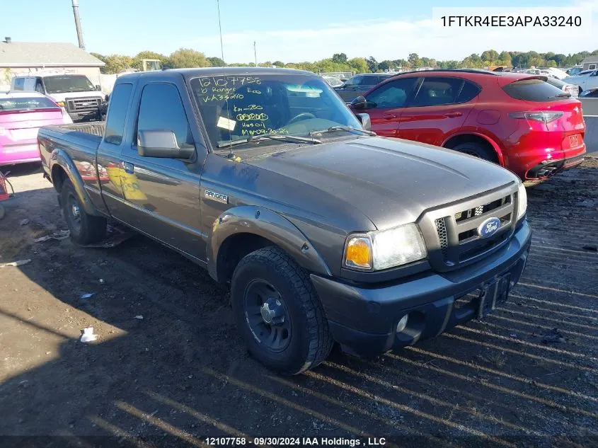 2010 Ford Ranger VIN: 1FTKR4EE3APA33240 Lot: 12107758