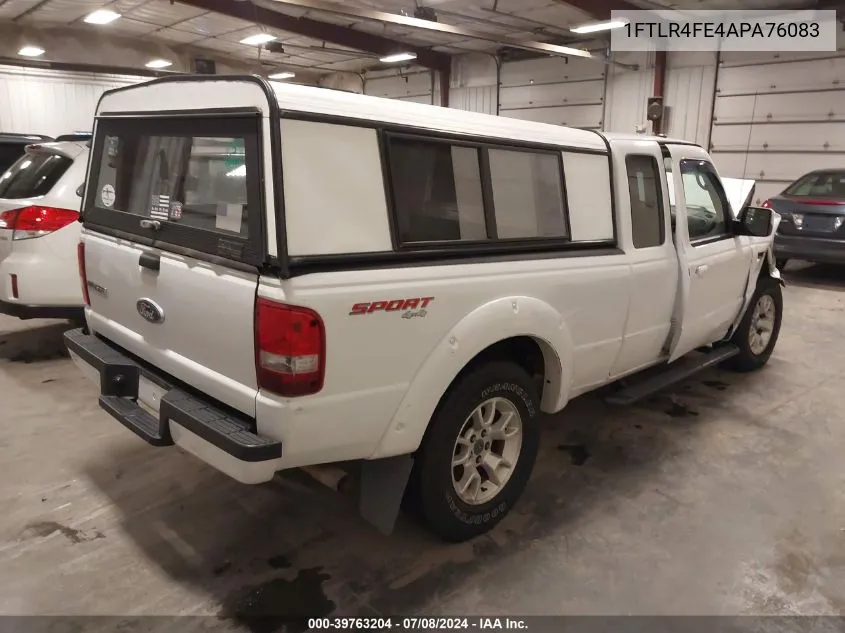 2010 Ford Ranger Sport/Xlt VIN: 1FTLR4FE4APA76083 Lot: 39763204