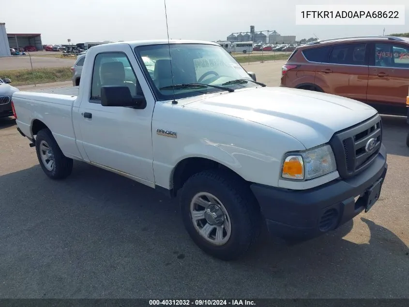 2010 Ford Ranger Xl/Xlt VIN: 1FTKR1AD0APA68622 Lot: 40312032