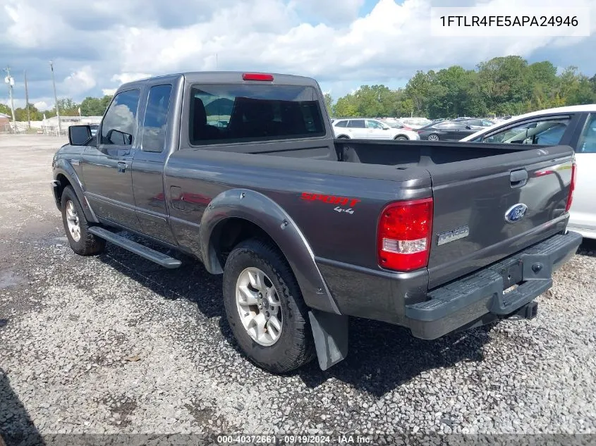 2010 Ford Ranger Sport/Xlt VIN: 1FTLR4FE5APA24946 Lot: 40372661