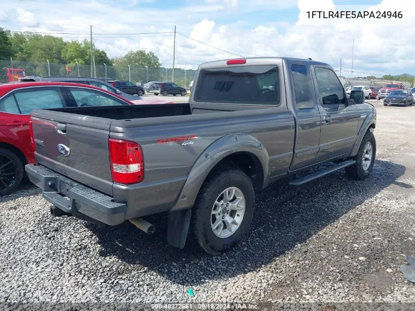 2010 Ford Ranger Sport/Xlt VIN: 1FTLR4FE5APA24946 Lot: 40372661