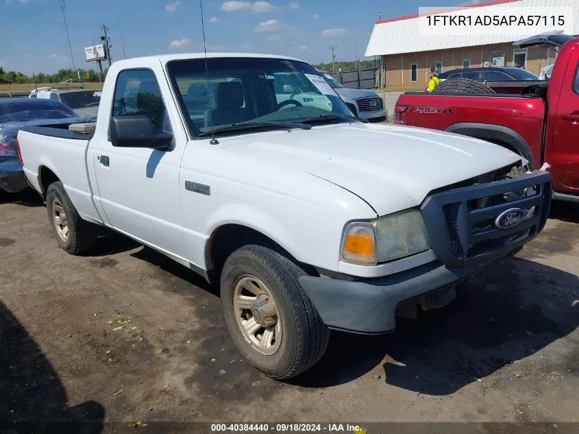 2010 Ford Ranger Xl/Xlt VIN: 1FTKR1AD5APA57115 Lot: 40384440