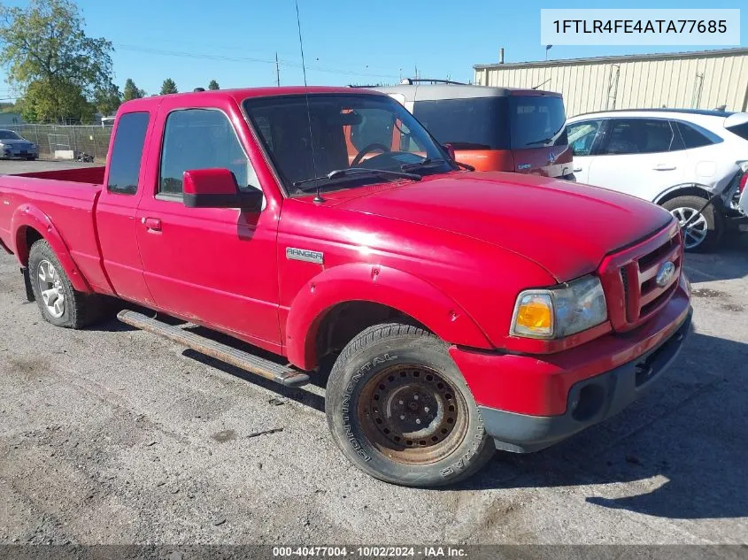 2010 Ford Ranger Sport/Xlt VIN: 1FTLR4FE4ATA77685 Lot: 40477004