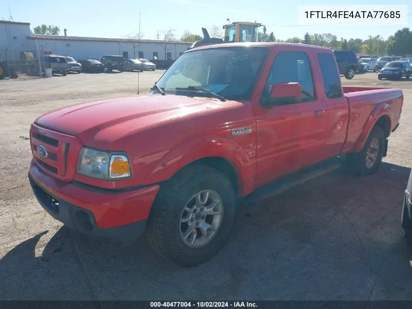 2010 Ford Ranger Sport/Xlt VIN: 1FTLR4FE4ATA77685 Lot: 40477004