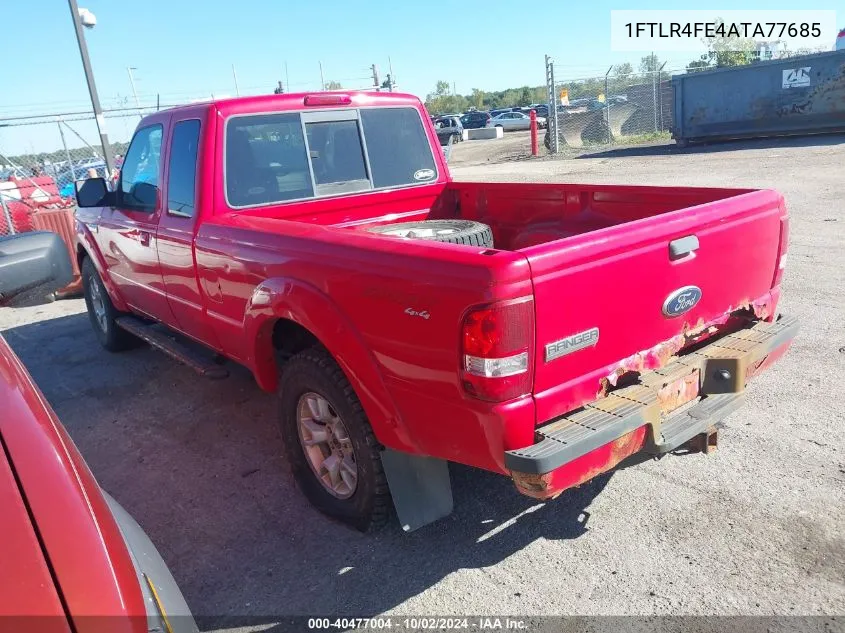 2010 Ford Ranger Sport/Xlt VIN: 1FTLR4FE4ATA77685 Lot: 40477004